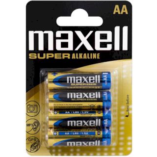 4 Piles AA LR6 Super Alcaline 1.5V Maxell