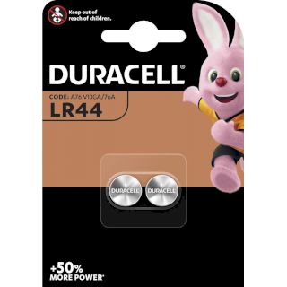 PILES LR44 ALCALINES A76 1.5V 130mAh BL2 DURACELL