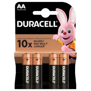 4 Piles Alcalines LR6 AA MN1500 Basic 1.5V Duracell