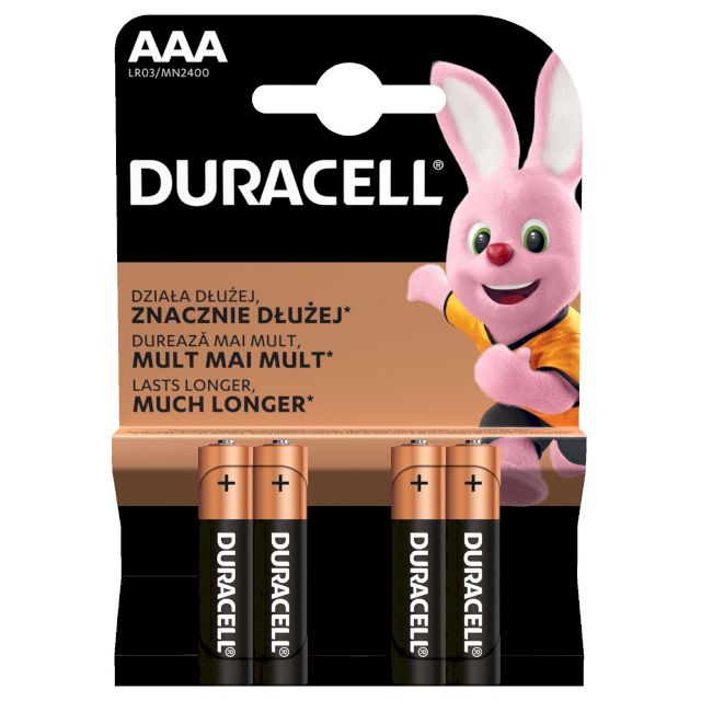 Piles AAA LR3 Alcalines MN2400 1.5V Duracell