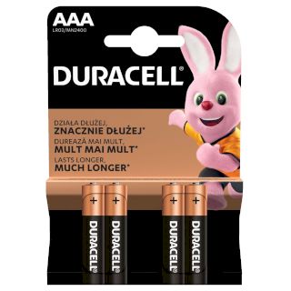 Piles AAA LR3 Alcalines MN2400 1.5V Duracell