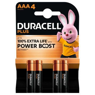 4 Piles AAA LR03 Alcalines Plus Power Boost 1.5V Duracell