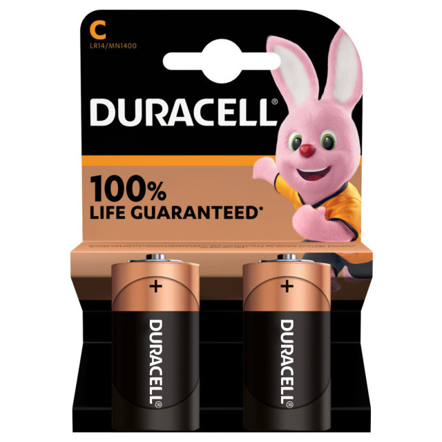 2 Piles C LR14 Alcalines Duracell