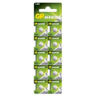 PILES LR41 ALCALINE 192 1.5V 24mAh BL10 GP