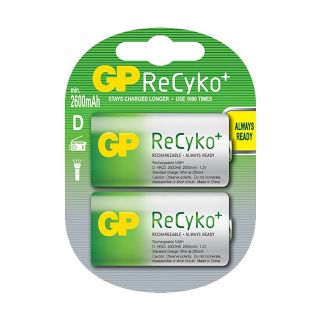 Piles Rechargeables HR20 1.2V 2600mAh x2 GP