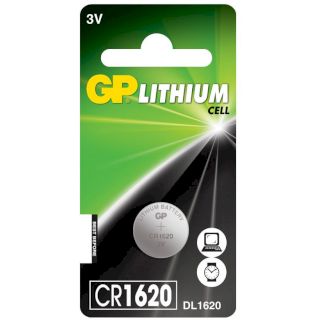 Pile Bouton CR1620 Lithium 3V 78mAh GP