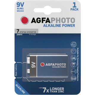 Pile 6LR61 Alcaline Power 550mAh 9V AGFA