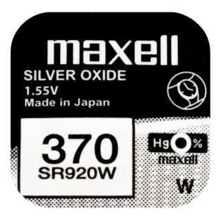 PILE SR920W OXYDE ARGENT 370 1.55V 39mAh MAXELL
