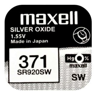 PILE SR920SW OXYDE ARGENT 371 1.55V 39mAh MAXELL