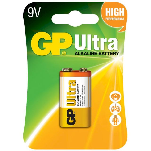Pile 6LR61 Ultra Alcaline 9V GP