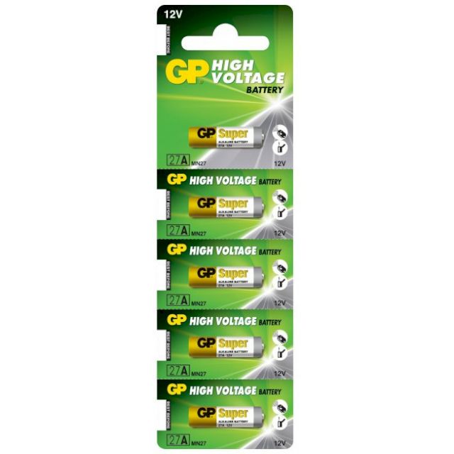 PILES GP27A ALCALINES 12V 20mAh BL5