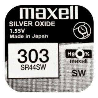 PILE SR44SW OXYDE ARGENT 303 1.55V 165mAh MAXELL
