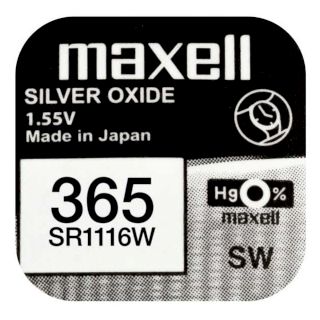 PILE SR1116W OXYDE ARGENT 365 1.55V 29mAh MAXELL