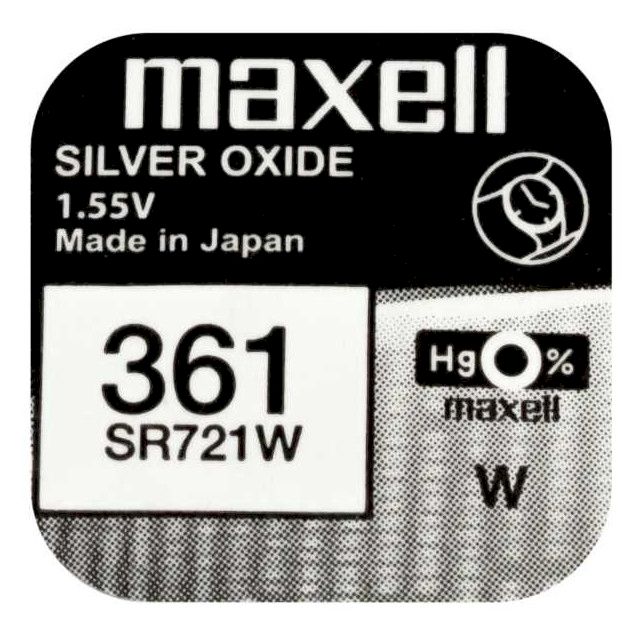 PILE SR721W OXYDE ARGENT 361 1.55V 25mAh MAXELL