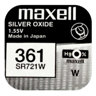 PILE SR721W OXYDE ARGENT 361 1.55V 25mAh MAXELL