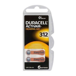 PILES 312 AUDITIVES PR41 1.45V 175mAh BL6 DURACELL