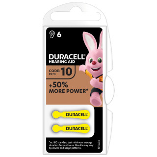 PILES 10 AUDITIVES PR70 1.45V 95mAh BL6 DURACELL