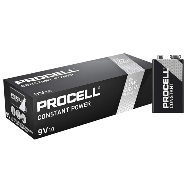 10 Piles 6LR61 Alcalines 9V Constant 692mAh Duracell Procell