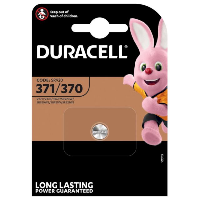 PILE D371 370 OXYDE ARGENT SR69 1.55V 40mAh BL1 DURACELL