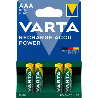4 Piles HR03 AAA NiMH Recharge Accu Power 1.2V 800mAh VARTA