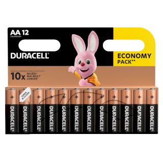 12 Piles Alcalines LR6 AA MN1500 Basic 1.5V Duracell