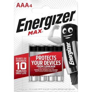 4 Piles LR03 Alcalines AAA MN2400 Max ENERGIZER