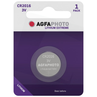 Pile Bouton CR2016 Lithium Extreme 3V 75mAh Agfa