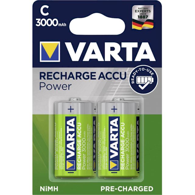 PILES RECHARGEABLES Accu Power HR14 1.2V 3000mAh NiMH BL2 VARTA