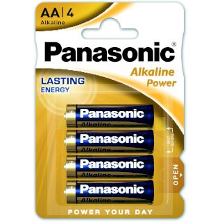 4 Piles LR6 AA Alcaline Power 1.5V Panasonic