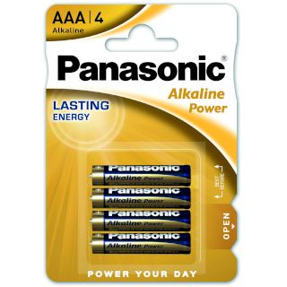 4 Piles LR03 AAA Alcaline Power 1.5V Panasonic