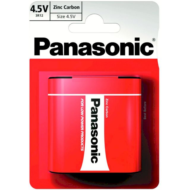 Pile Saline 3R12 Zinc Carbone 4.5V Panasonic