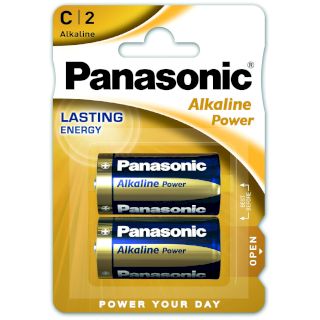 2 Piles LR14 C Alcaline Power 1.5V Panasonic