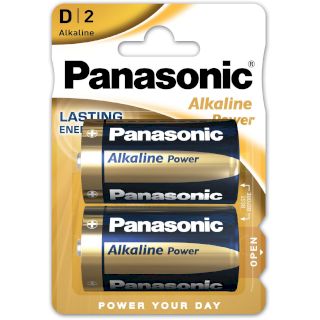 2 Piles LR20 D Alcaline Power 1.5V Panasonic