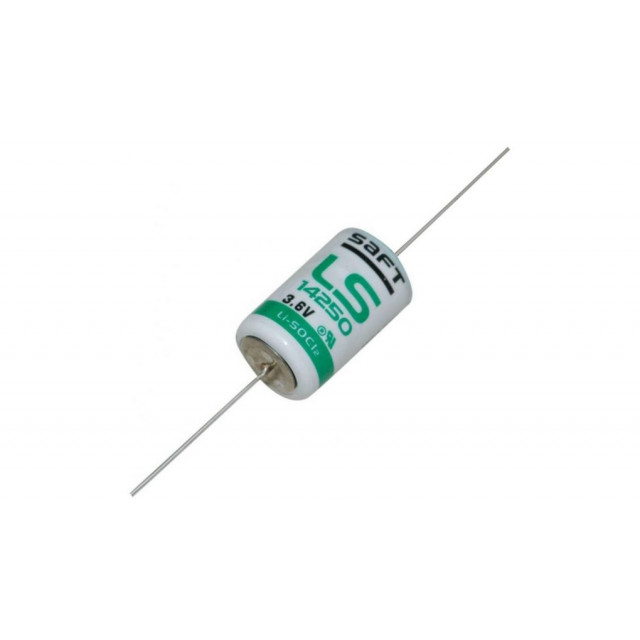 PILE LS14250CNA LITHIUM 3.6V 1200mAh 1/2LR6 sortie filaire axiale SAFT