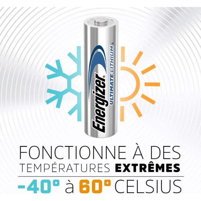 PILE AA FR6 L91 LITHIUM ULTIMATE 1.5v BL4 ENERGIZER