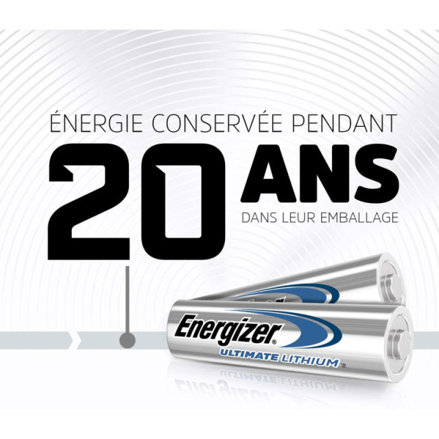 PILE AA FR6 L91 LITHIUM ULTIMATE 1.5v BL4 ENERGIZER
