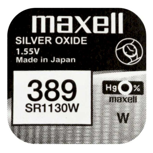 PILE SR1130W 389 OXYDE ARGENT SR54 1.55V 70mAh MAXELL