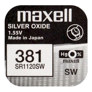 PILE SR1120SW 381 OXYDE ARGENT SR55 1.55V 55mAh MAXELL