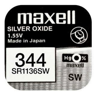 PILE SR1136SW 344 OXYDE ARGENT SR42 1.55V 100mAh MAXELL