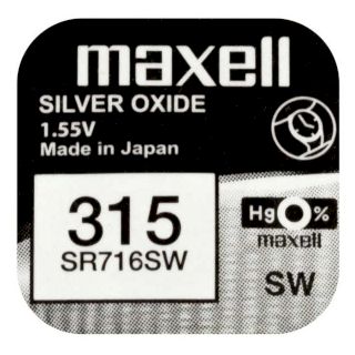 PILE SR716SW 315 OXYDE ARGENT SR67 1.55V 21mAh MAXELL