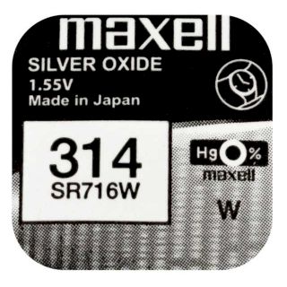 PILE SR716W 314 OXYDE ARGENT 1.55V 20mAh MAXELL