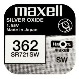 PILE SR721SW 362 OXYDE ARGENT SR58 1.55V 25mAh MAXELL