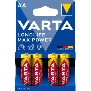 PILES ALCALINES LR6 AA Longlife Max Power 1.5V BL4 VARTA
