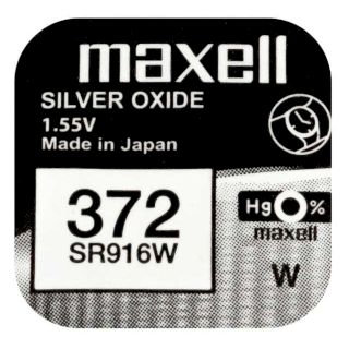 PILE SR916W OXYDE ARGENT 372 1.55V 36mAh MAXELL