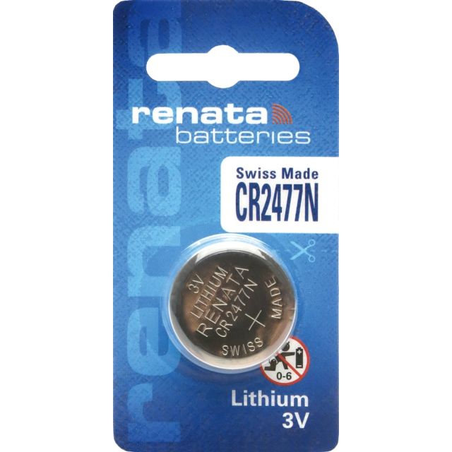 Pile Bouton CR2477N Lithium 3V 950mAh Renata