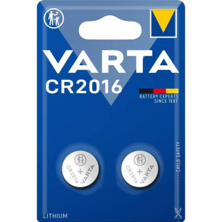 2 Piles Bouton CR2016 Lithium 3V 90mAh Varta