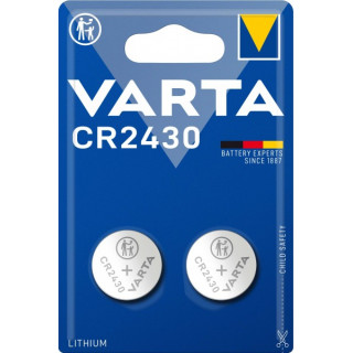 2 Piles Bouton CR2430 Lithium 3V 270mAh Varta