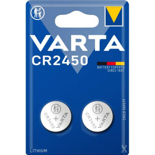2 Piles Bouton CR2450 Lithium 3V 540mAh Varta