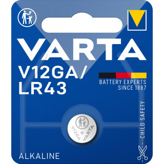 PILE LR43 ALCALINE V12GA 1.5V 120mAh BL1 VARTA