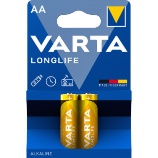 PILES LR06 ALCALINES LONGLIFE AA 1.50V 2800mAh BL2 VARTA